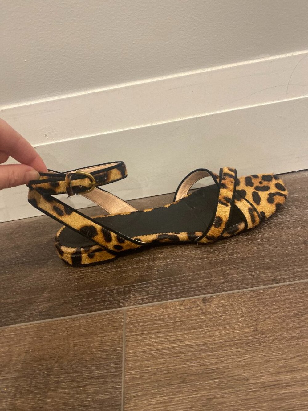 Leopard Calf Hair Sandal